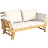 Promotions Miegamoji sofa, 198x75x75 cm, balta, akacijos mediena