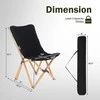 Promotions Sulankstoma kėdė, bambukas, 50.8x72.4x92.7 cm, juoda