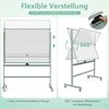 Promotions Baltas magnetinis dvipusis baltas lentos stovas, 126x53,5x160 cm, baltas