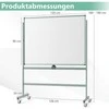 Promotions Baltas magnetinis dvipusis baltas lentos stovas, 126x53,5x160 cm, baltas