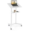 Promotions Mobilus paskaitų staliukas, 59,7x40,6x104,1-128,3 cm, baltas