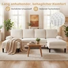 Promotions Modulinė Sofa Lova U formos 5-6 vietų 258x125x71,5 cm Smėlio spalvos aksominis audinys