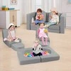 Promotions Modulinė vaikiška sofa žaidimams, 142,5x72,5x60,5 cm, pilka