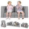 Promotions Modulinė vaikiška sofa žaidimams, 142,5x72,5x60,5 cm, pilka