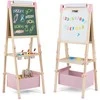Promotions Molinukas, reguliuojamo aukščio dvipusė magnetinė kreidinė lenta, 44x40x102-126 cm, rožinė