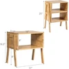 Promotions Naktinės spintelės 2 vnt. 43,2x29,2x41,9 cm bambukas