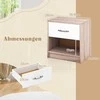 Promotions Naktinis staliukas, 38.1x27.9x40.6 cm, Rudas ir Baltas