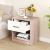 Promotions Naktinis staliukas, 38.1x27.9x40.6 cm, Rudas ir Baltas