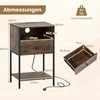 Promotions Naktinis staliukas 39,4x31,8x64,8 cm rudas su laikymo vieta