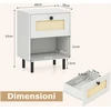 Promotions Naktinis staliukas 40x30x52 cm baltas juodas su daiktadėže