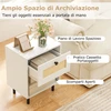 Promotions Naktinis staliukas 40x30x52 cm baltas juodas su daiktadėže