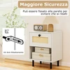 Promotions Naktinis staliukas 40x30x52 cm baltas juodas saugojimo metalas