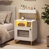 Lova Promotions Naktinis staliukas, 45x40x80 cm, balta, LED apšvietimas