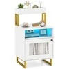 Lova Promotions Naktinis staliukas, 45x40x80 cm, balta, LED apšvietimas