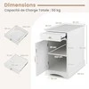 Promotions Naktinis staliukas 60x35x62 cm baltas, su laikymo vieta