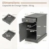 Promotions Naktinis staliukas 60x35x62 cm pilkas, su laikymo vieta