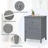 Promotions Naktinis staliukas, Pušies mediena, 48x38x63,5 cm, Šviesiai pilka