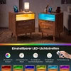 Promotions Naktinis staliukas su įkrovimo stotele ir LED apšvietimu 2 stalčiai 45x35x61,5 cm natūralus