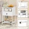 Promotions Naktinis staliukas su įkrovimo stotele, 39,4x31,8x64,8 cm, baltas, su laikymo vieta