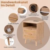 Promotions Naktinis staliukas su įkrovimo stotele ir LED apšvietimu 2 stalčiai 45x35x61,5 cm natūralus