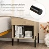 Promotions Naktinių staliukų komplektas 2 vnt., 45x40x58 cm, natūralios spalvos, su įkrovimo stotele, mediniai