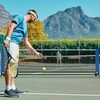 Promotions Nešiojama badmintono tinklas su stulpeliais ir nešiojimo krepšiu, reguliuojamas aukštis 85-155 cm, mėlynas