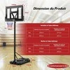 Promotions Nešiojamas krepšinio lankas, 109,2x69,9x15,2 cm pagrindas, reguliuojamas aukštis 75-305 cm, juodas
