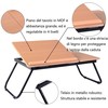 Promotions Nešiojamojo kompiuterio stalas, 62x32x23 cm, natūralios spalvos, sulankstomas