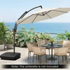 Promotions Pagrindas skėčiui 80x61x18 cm Juodas HDPE