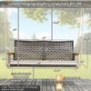 Promotions Pakabinamas pintas verandos supamas krėslas dviem 131x69x55 cm šviesiai baltas