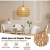 Promotions Pakabinamas šviestuvas, pintas popierius, reguliuojamas aukštis 50x150 cm, rudas