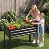Promotions Pakelta daržinė lysvė 111.8x55.9x81.3 cm juodas metalas