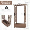 Promotions Pakelta daržinė lysvė su 2 šoninėmis grotelių tvorelėmis ir kabančiu stogu 182x110x44 cm kavos spalvos