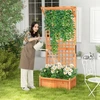 Promotions Pakelta daržinė lysvė su arkiniu treliažu 75x33x183 cm oranžinė