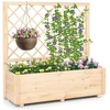 Promotions Pakelta daržinė lysvė su trelišu 58x34x104 cm natūrali mediena