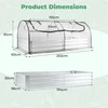 Promotions Pakelta daržinė lysvė su uždengimu 202x101x81 cm žalia sidabrinė metalinė