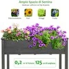Promotions Pakeltas eglės medienos daržovių vazonas, 125x59x76 cm, pilkas