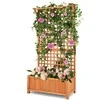 Promotions Pakelta lysvė su dekoratyvine tvorele ir kabamu stogu, 90.2x44.5x184.2 cm, natūrali