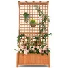 Promotions Pakelta lysvė su dekoratyvine tvorele ir kabamu stogu, 90.2x44.5x184.2 cm, natūrali