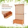 Promotions Pakelta lysvė su dekoratyvine tvorele ir kabamu stogu, 90.2x44.5x184.2 cm, natūrali