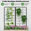 Promotions Pakelta lysvė su metaline tvorele, 79x35x108 cm, natūrali juoda
