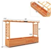 Promotions Pakelta lysvė su šonine tvorele ir kabamu stogu 110x44x182 cm oranžinė