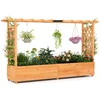 Promotions Pakelta lysvė su šonine tvorele ir kabamu stogu 110x44x182 cm oranžinė