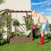 Promotions Pakelta lysvė su tinklu ir kabamu stogu 110x44x113,5 cm natūrali