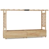 Promotions Pakelta lysvė su tvorele ir kabančiu stogu 200x44x114 cm natūrali