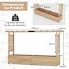 Promotions Pakelta lysvė su tvorele ir kabančiu stogu 200x44x114 cm natūrali