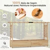 Promotions Pakelta lysvė su tvorele ir kabančiu stogu 200x44x114 cm natūrali