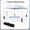 Promotions Palapinės stogelis 290x290x230-248 cm Baltas sulankstomas