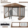 Promotions Palapinės stogelis 350,5x350,5x249,9 cm Rudas