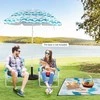 Promotions Paplūdimio komplektas, 170x195 cm skėtis, 56x51x69 cm kėdės, 200x200 cm antklodė, mėlyna